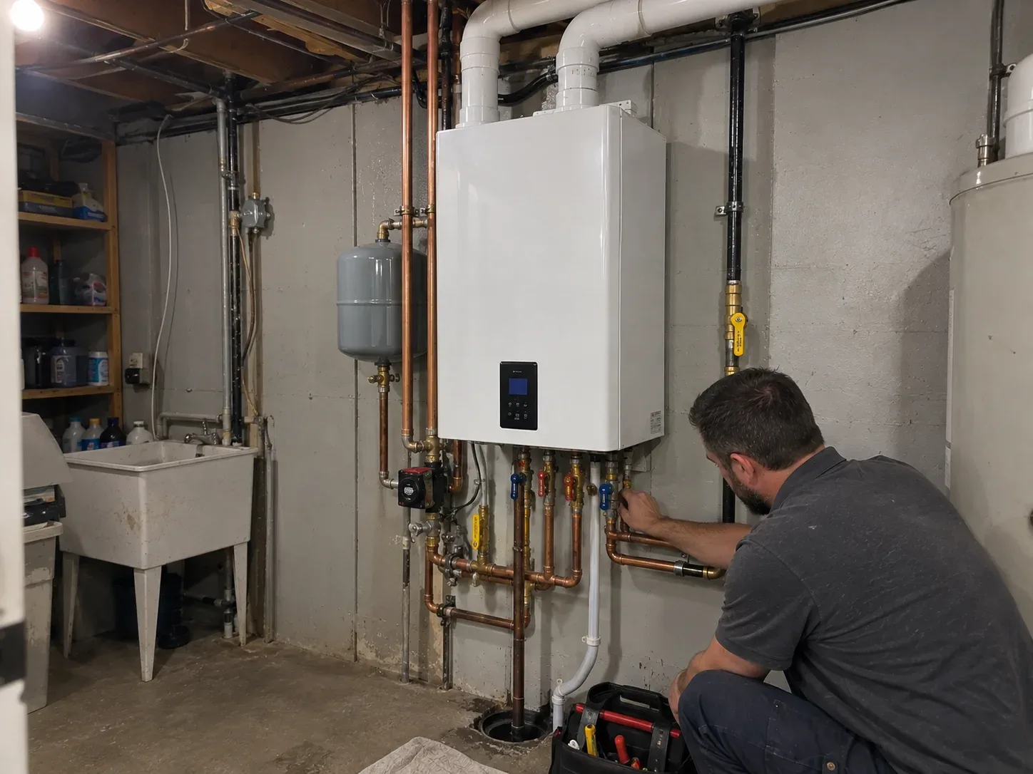New high-efficiency boiler with copper piping